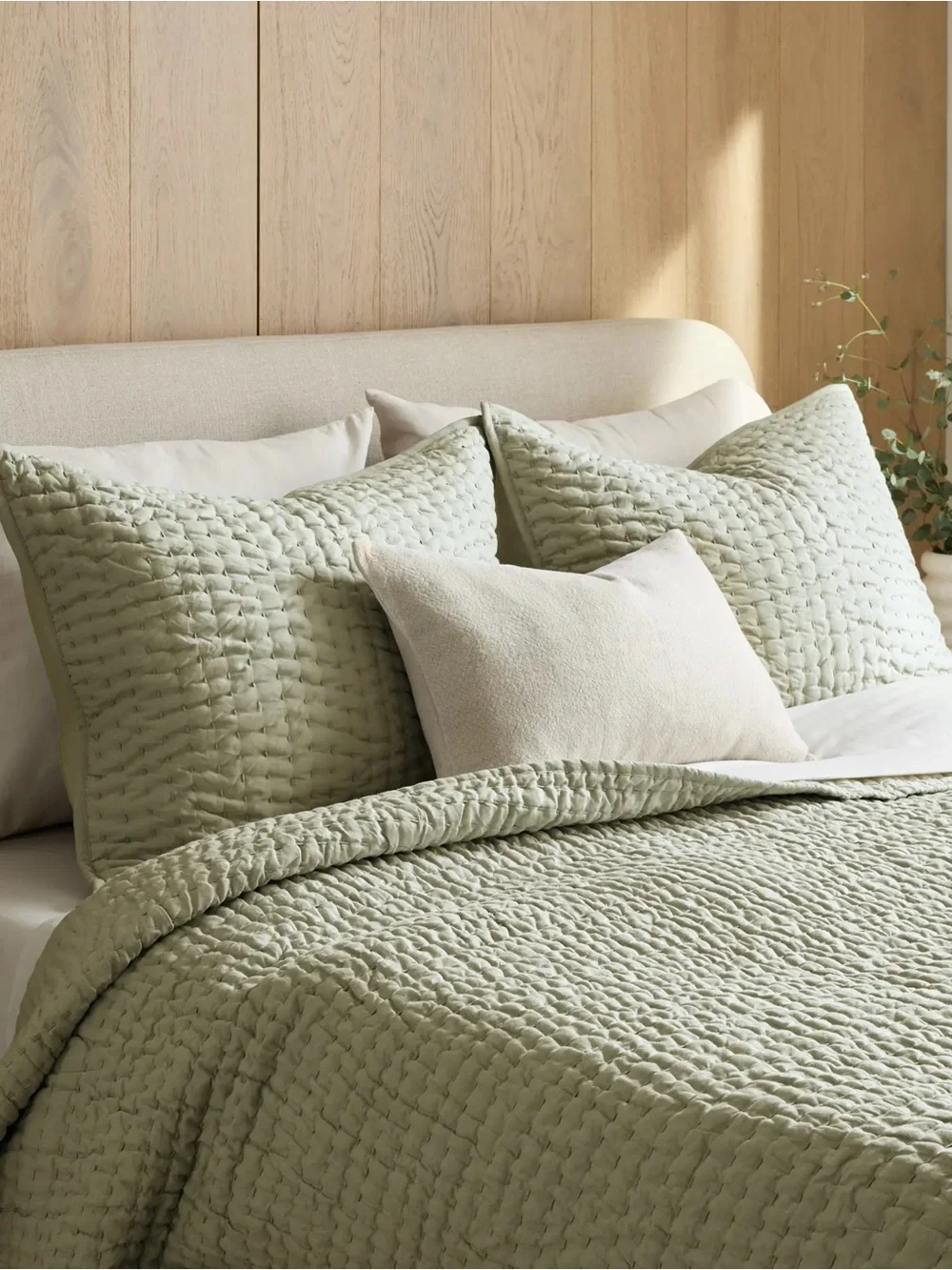 Quince European Linen Cotton Stitch Quilt - King/Cal King (Willowleaf)